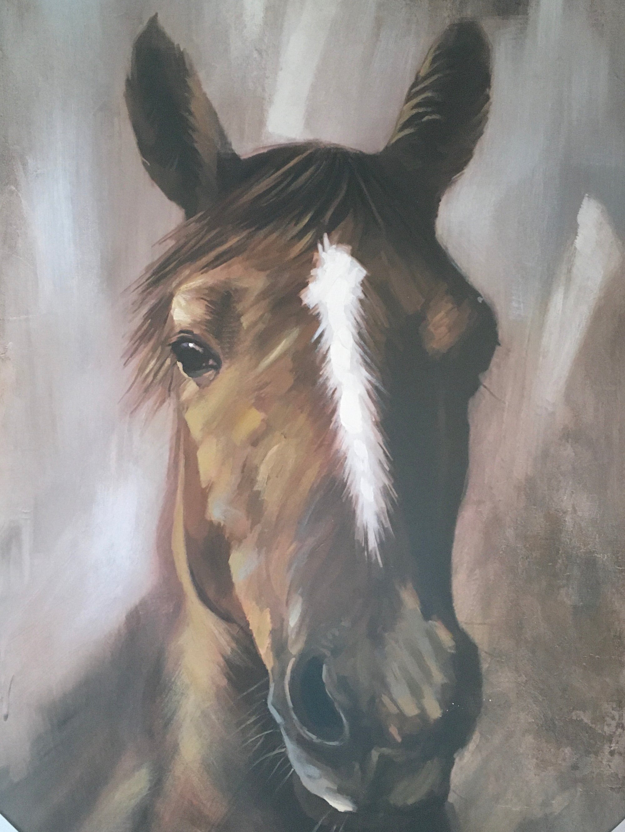 Horse Painting Brown corners cardboard